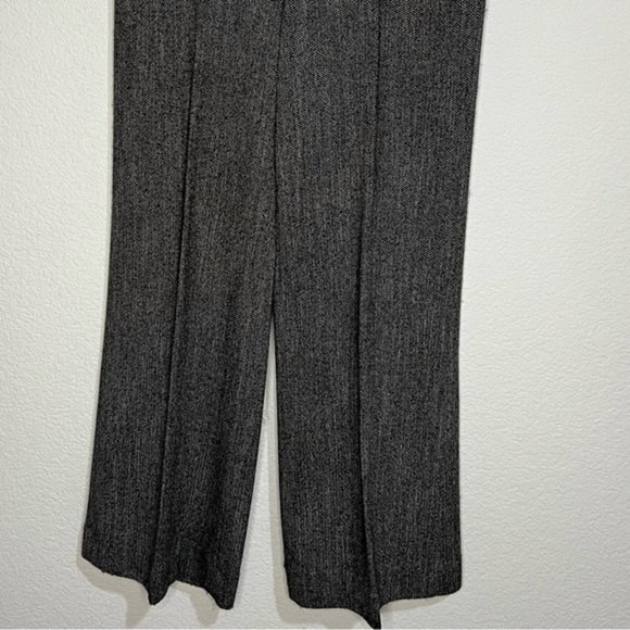 Express Black & White Tweed Editor Wide Leg  Dress Pants Trousers  6 Regular - Picture 4 of 12